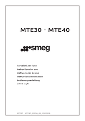 Smeg MTE40 Instructions D'utilisation