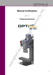 Optimum OPTIMILL BF 16V Manuel D'utilisation