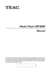 Teac MP-8000 Manuel
