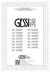 Gessi 316 54306 Instructions De Montage