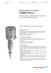 Endress+Hauser TM411 Information Technique