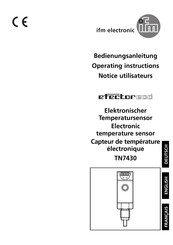 IFM Electronic Efector 600 TN7430 Notice Utilisateurs