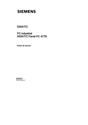 Siemens SIMATIC Panel PC 477B Notice De Service