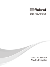 Roland GO:PIANO88 Mode D'emploi