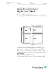Endress+Hauser Liquistation CSF48 Instructions Condensées