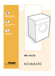 FUST NOVAMATIC WA 110.3 E Livret D'instructions Et D'entretien