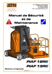 Fassi ATN PIAF 12RE Notice Originale