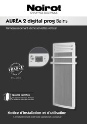 Noirot AUReA 2 digital prog Bains Notice D'installation Et D'utilisation