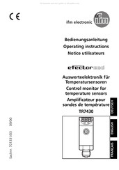 IFM Electronic efector 600 TR7430 Notice Utilisateurs