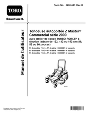Toro Z Master Commercial 2000 Série Manuel De L'utilisateur