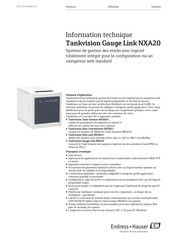 Endress+Hauser Tankvision Gauge Link NXA20 Information Technique