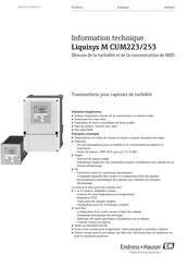 Endress+Hauser Liquisys M CUM253 Information Technique