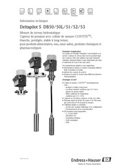 Endress+Hauser Deltapilot S DB52 Information Technique