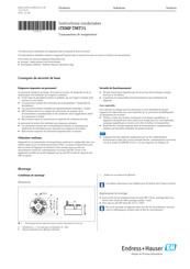 Endress+Hauser iTEMP TMT31 Instructions Condensées