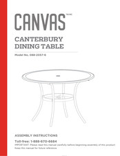 Canvas CANTERBURY 088-2057-6 Instructions De Montage