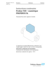 Endress+Hauser Proline 500 PROFIBUS PA Instructions Condensées