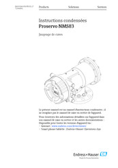 Endress+Hauser Proservo NMS83 Instructions Condensées