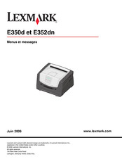 Lexmark E352dn Mode D'emploi