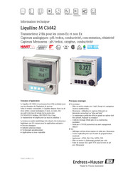 Endress+Hauser Liquiline M CM42 Information Technique