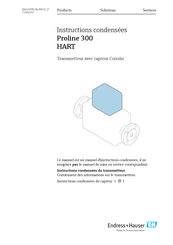 Endress+Hauser HART Proline 300 Instructions Condensées