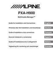 Alpine Manager PXA-H900 Guide D'installation