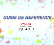 Canon BJC-6100 Guide De Référence