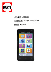 LEXIBOOK Tablet Phone MFS100FR Mode D'emploi De L'utilisateur