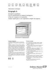 Endress+Hauser Ecograph A Information Technique