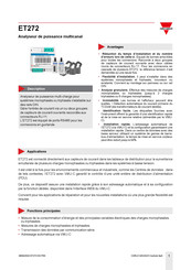 CARLO GAVAZZI ET272 Guide Rapide