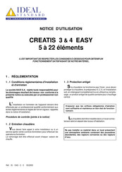 Ideal Standard CREATIS 4 EASY Notice D'utilisation