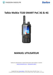 Inrico Talkie-Walkie T320 SMART PoC 3G Manuel Utilisateur
