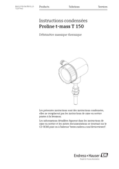 Endress+Hauser Proline t-mass T 150 Instructions Condensées