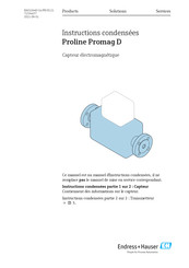 Endress+Hauser Proline Promag D Instructions Condensées