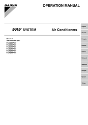 Daikin FXAQ63PV1 Mode D'emploi