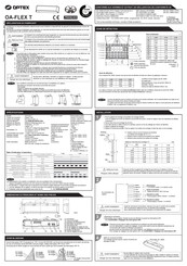 Optex OA-FLEX T Mode D'emploi