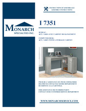 Monarch Specialties I 7351 Instructions D'assemblage