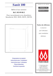 FRANCO BELGE 503 09 08 Z Instructions Pour L'installateur