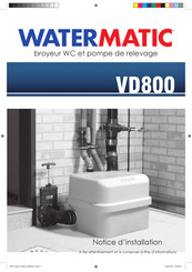 WATERMATIC VD800 Notice D'installation