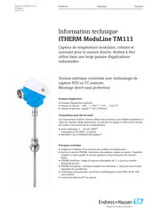 Endress+Hauser iTHERM ModuLine TM111 Information Technique