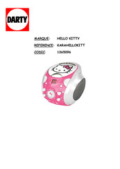 Hello Kitty 68909-N Manuel D'utilisation