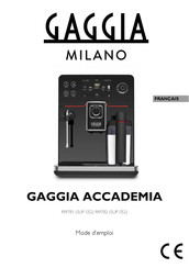 Gaggia Milano ACCADEMIA Mode D'emploi
