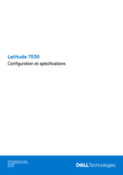 Dell Latitude 7530 Configuration Et Spécifications