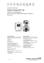 Endress+Hauser Proline Promag 53P Information Technique