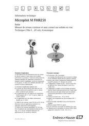 Endress+Hauser Micropilot M FMR250 Information Technique