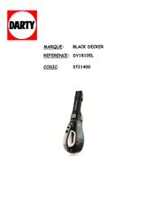 Black & Decker Dustbuster DV1010EL Traduction Des Instructions Initiales