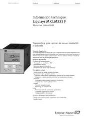 Endress+Hauser Liquisys M CLM223 F Information Technique