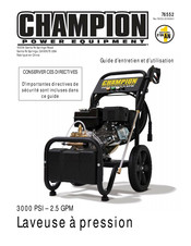 Champion Power Equipment 76552 Guide D'entretien Et D'utilisation