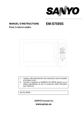 Sanyo EM-S7595S Manuel D'instructions