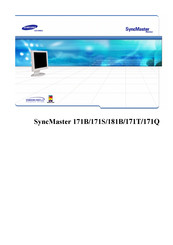Samsung SyncMaster 171S Guide De L'utilisateur