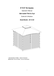 Sunjoy Tiki 8 x 8 38115128 Guide De L'utilisateur